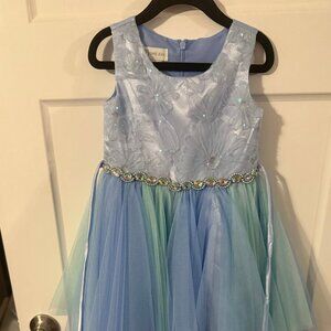 Size 4 Bonnie Jean Fairy Hem Two-Tone Dress